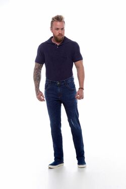 Calça Jeans Masculina Rasgada Skinny