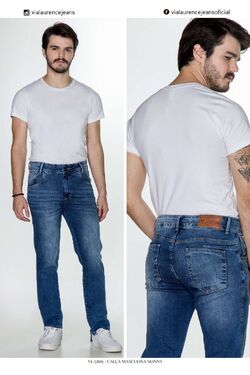 Calça Jeans Plus Masculina Skinny 48