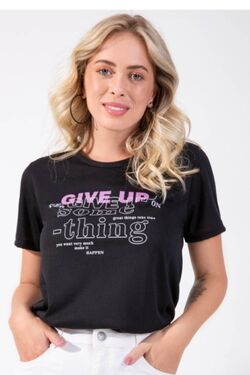 Camiseta Feminina Estampada Give Up