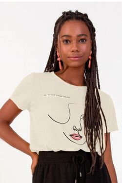 Camiseta Feminina Estampada Be Your Own Muse - 44670