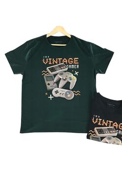 Camiseta Masculina Plus Vintage Cor Preto - 45045