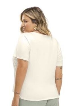 Blusa Feminina Plus Size Off White - 45826