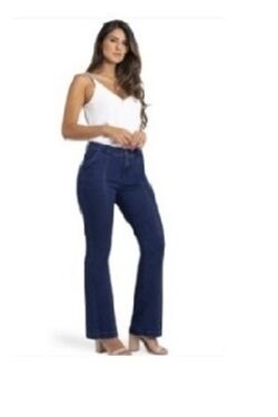 Calça Jeans Plus Size Feminina Petit Flare 55 - 45917