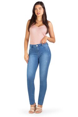 Calça Jeans Plus Size Skinny Destroyer Muito Mais - 46291