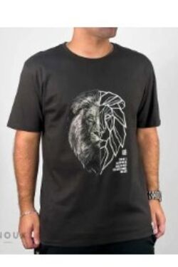 Camiseta Masculina Plus Size Lion