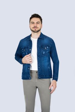 Jaqueta Jeans Masculina Com Elastano - 47250