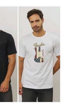 Camiseta Masculina Plus Size Fender