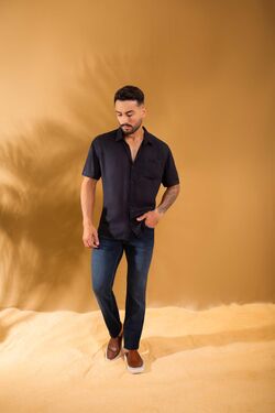 Calça Jeans Masculina Plus Size Slim Fit