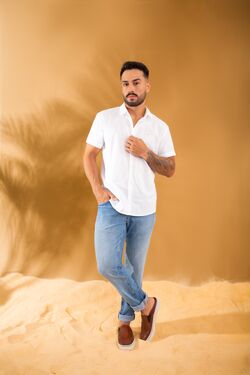 Calça Jeans Masculina Plus Size Skinny