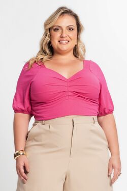 Blusa Feminina Plus Size Cropped Secret - 48047