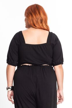 Blusa Feminina Plus Size Cropped Secret - 48052