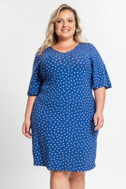 Vestido Feminino Plus Size Manga Curta Secret - 48213