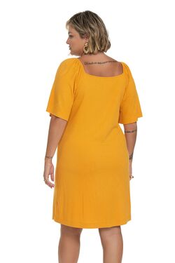 Vestido Feminino Plus Size Ribana Canelado Secret - 48248