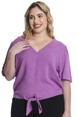 Blusa Feminina Plus Size Decote V