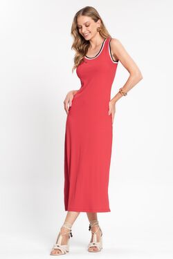 Vestido Feminino Canelado Midi Regata - 51014