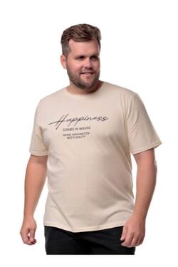 Camiseta Masculina Plus Size Gola Careca