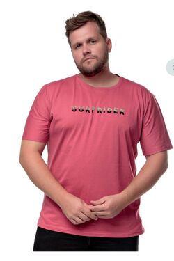 Camiseta Masculina Plus Size Gola Careca