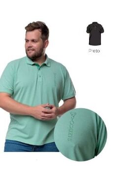 Camisa Polo Masculina Plus Size Sem Bolso You Size