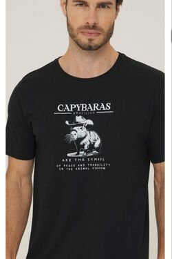 Camiseta Masculina Plus Size Capybaras Thoux