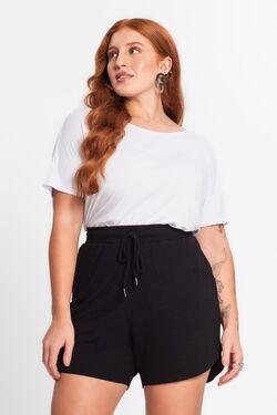 Shorts Feminino Plus Size  Malha Rovitex