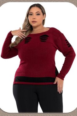 Blusa Feminina Rasgadinha Plus Size