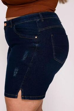 Short Feminino Plus Size Meia Coxa       - 51657