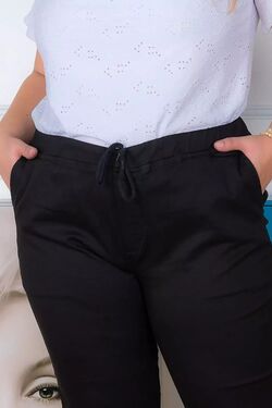 Calça Feminina Jogger Plus Size Preto - 51662