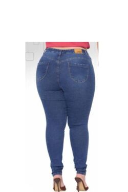 Calça Jeans Skinny Plus Size Destroyed CRD