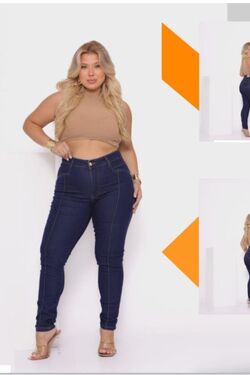 Calça Jeans Skinny Plus Size Destroyed CRD - 51739