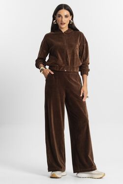 Calça Feminina Wide Leg em Plush    - 51748