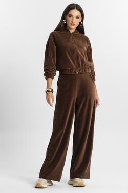 Calça Feminina Wide Leg em Plush    - 51751