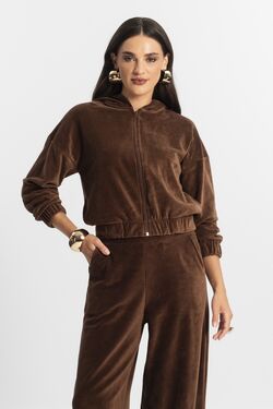 Jaqueta Slim Size Com Capuz em Plush - 51769