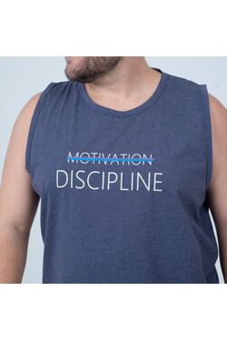 Regata Machão Motivation Cor Preto Plus Size 