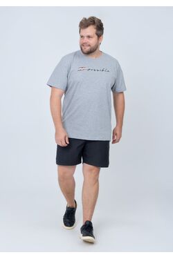 Camiseta Masculina Plus Size Impossible - 52166