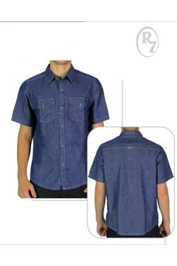 Camisa Jeans Plus Size Mc Slim R Sete