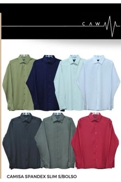 Camisa Spandex Slim Ml Preto Caw