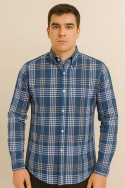 Camisa Algodão ML Xadrez Caw - 52606