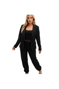 Blaser Feminino Acetinado Preto FitWell