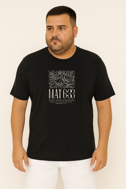 Camiseta Plus Size Matt Preto Thoux