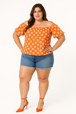 Blusa Plus Estampada ItCurves