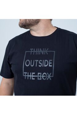 Camiseta Plus Size ThinK OutSide The Box Verde - 52179