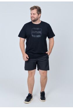 Camiseta Plus Size ThinK OutSide The Box Branco - 52180