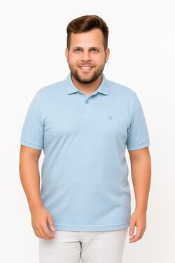 Camisa Polo Plus Size Azul Claro You Size
