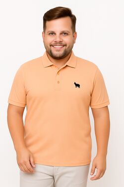 Camisa Polo Plus Size Laranja You Size