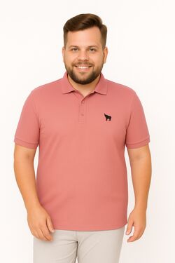 Camisa Polo Plus Size Bordô You Size - 52863