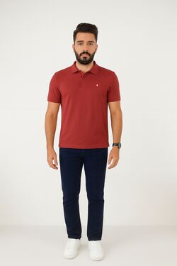 Camisa Polo Piquet Vermelho Vintage La Rossi 