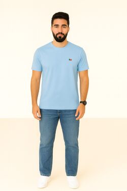 Camiseta Plus Size Azul Céu La Rossi