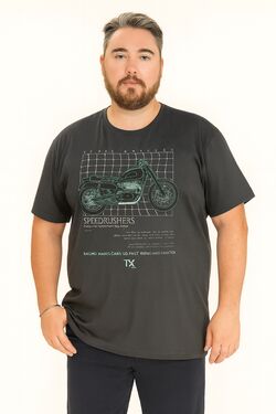 Camiseta Plus Size Moment Cor Cinza