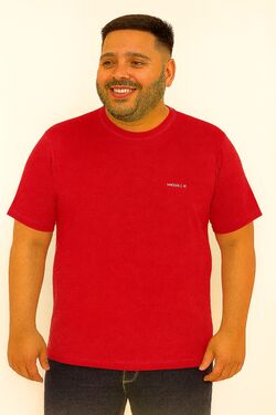 Camiseta Plus Size Cor Vermelho Thoux