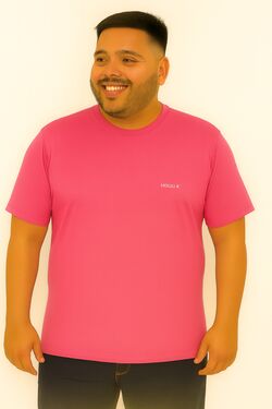 Camiseta Plus Size Cor Rosa Thoux